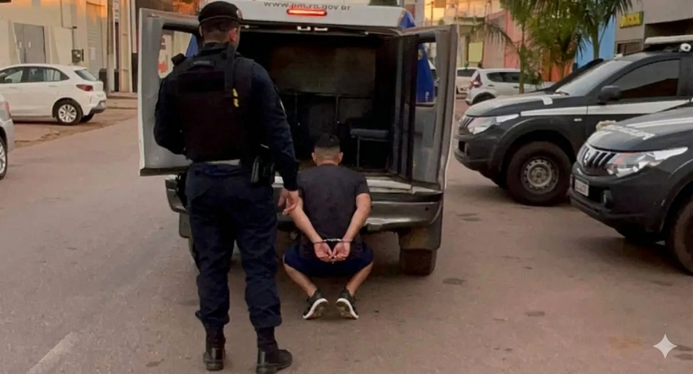 Homem é preso após ameaçar ex-companheira, exigir dinheiro e destruir apartamento no bairro Embratel