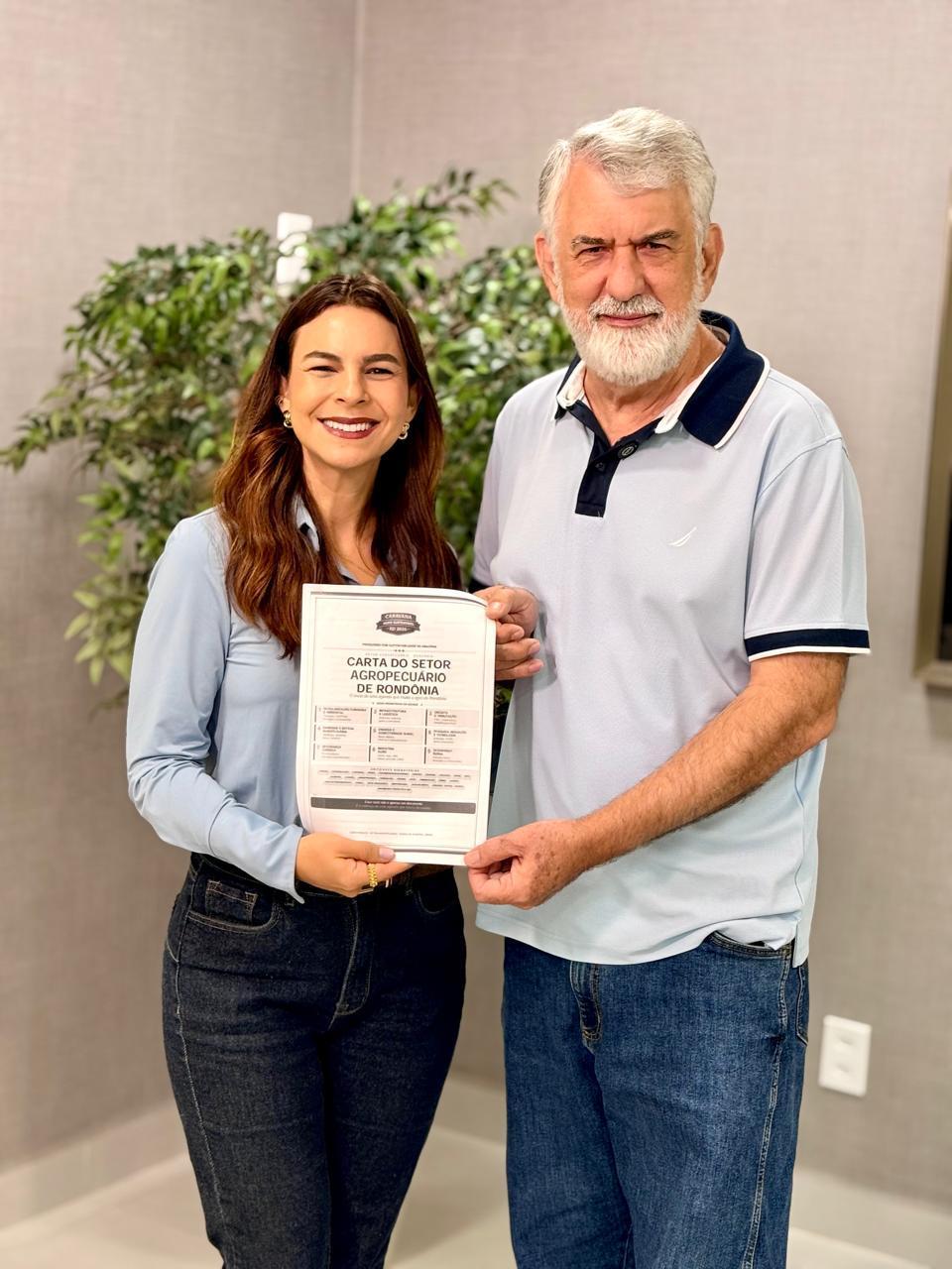 Mariana Carvalho recebe Carta do Agro e assume compromisso com pautas para Rondônia