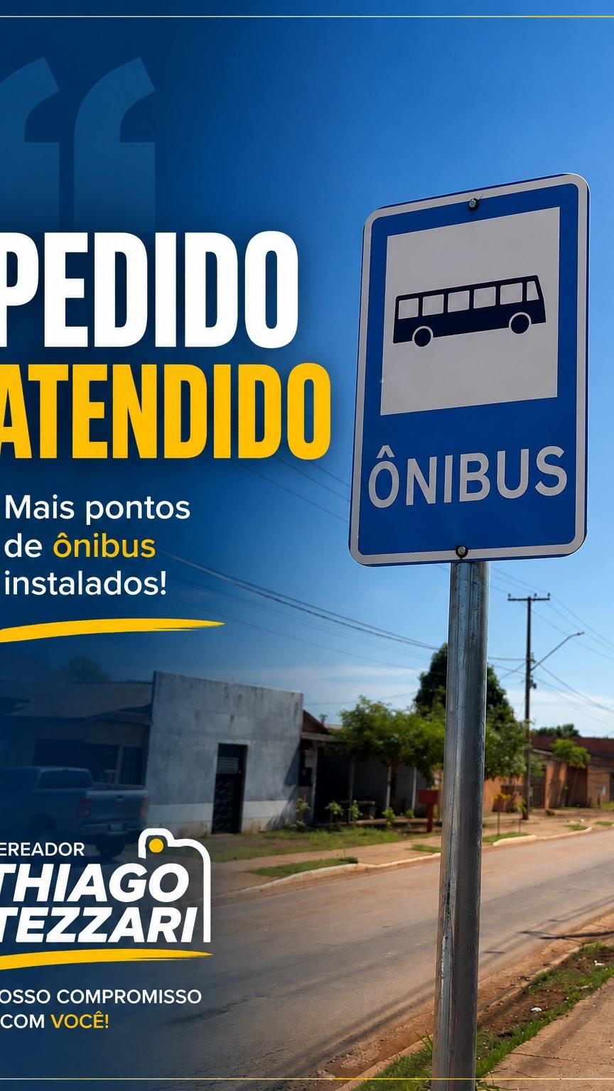 Vereador Thiago Tezzari anuncia vitória: novos pontos de ônibus e mudança de rota beneficiam moradores da Rua Humaitá