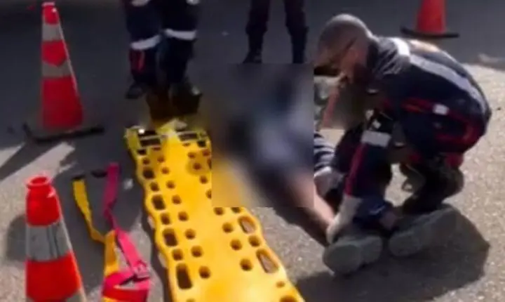 Motociclista fica ferido após avançar sinal vermelho e colidir com veículo em Porto Velho