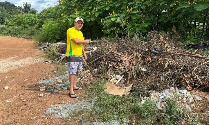 Mutirão de limpeza é realizado no Bairro Aeroclube após solicitação do vereador Edimilson Dourado