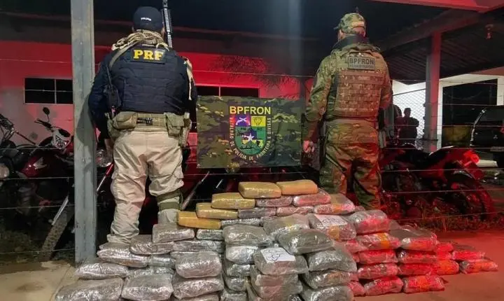 PM, PRF e Polícia Federal apreendem mais de 100 quilos de drogas