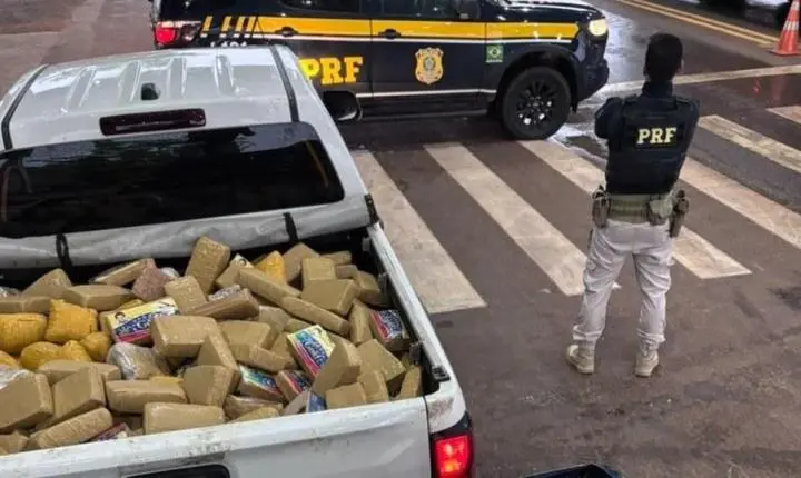 PRF apreende quase meia tonelada de drogas em caminhão na BR-364