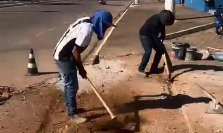 Solicitação do vereador Fernando Silva garante manutenção de calçada em frente à Escola Tiradentes em Porto Velho