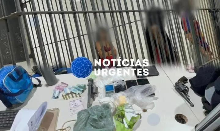 Três mulheres acabam presas por receptação e porte de arma